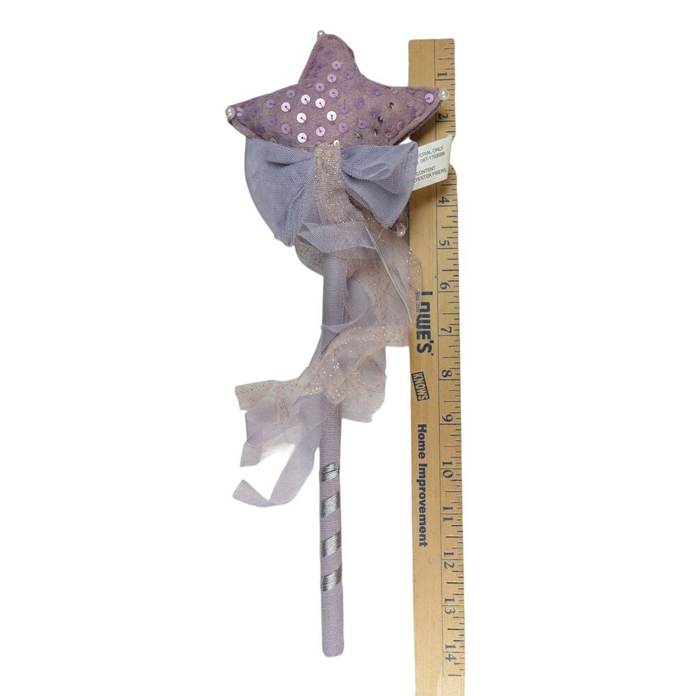 Set Of 2 Pier 1 Purple Princess Star Wand Girl’s Dress Up 14" Wands New - Picture 2 of 3